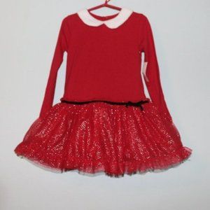New Holiday Editions 4T Red Sparkle  Holiday Christmas Dress NWT